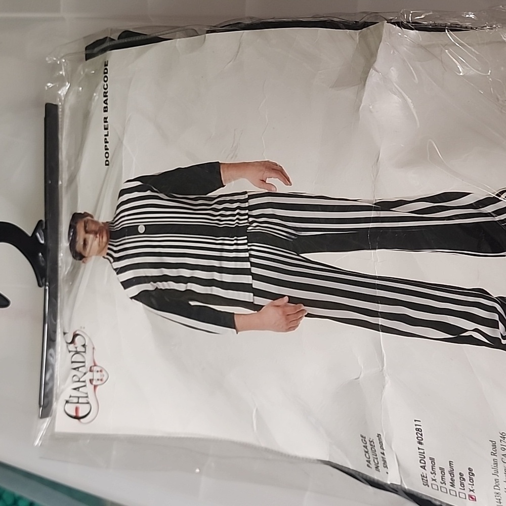Charades Men's Doppler Barcode costume